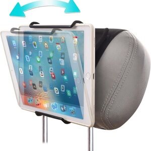 Black Adjustable Tablet Car Headrest Stand